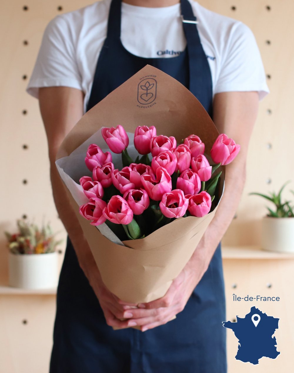 Botte de 20 Tulipes Milkshake