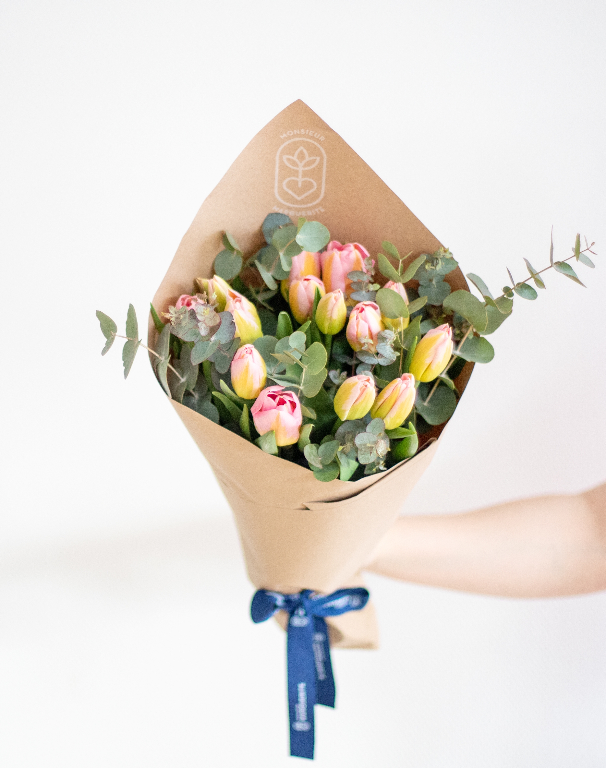 Bouquet surprise de Tulipes roses