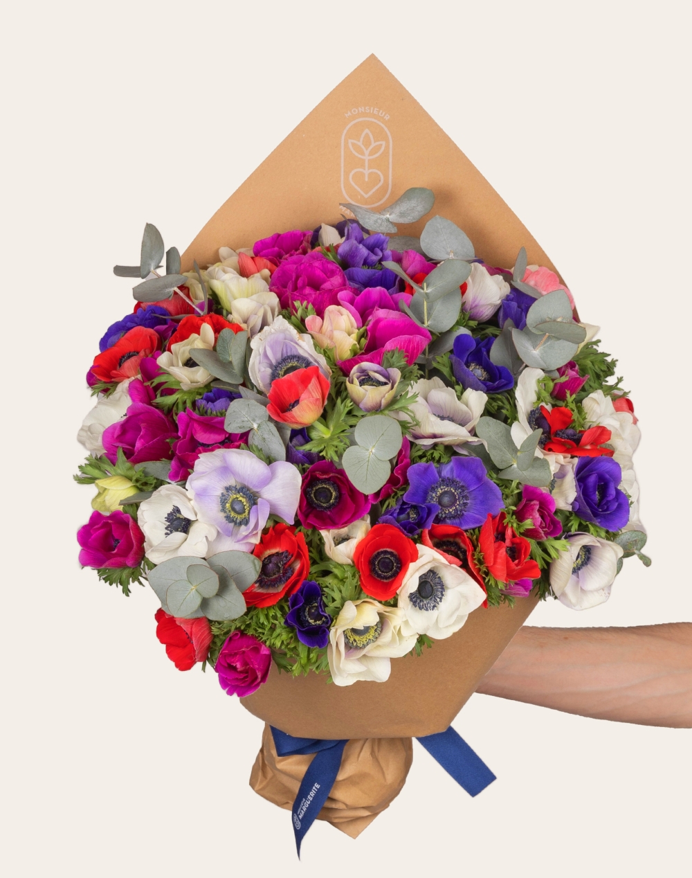 Bouquet d'exception d'Anémones Multicolore