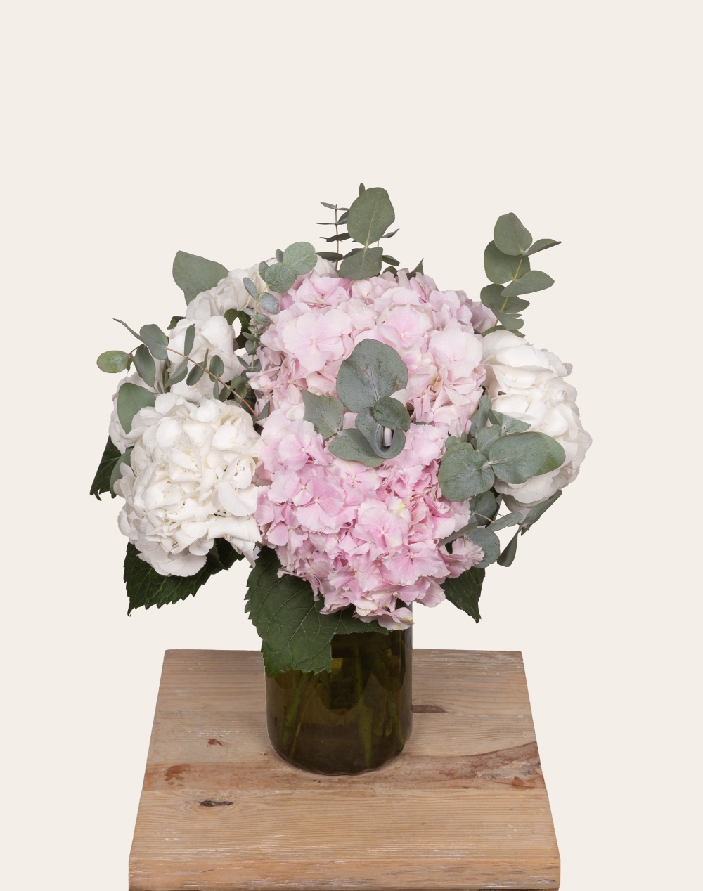 Bouquet d'Hortensias - Blanc et Rose