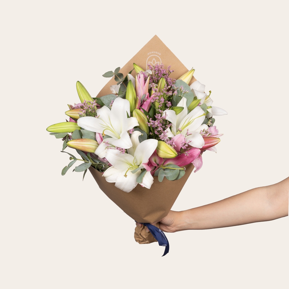 Bouquet de Lys - Rose et Blanc